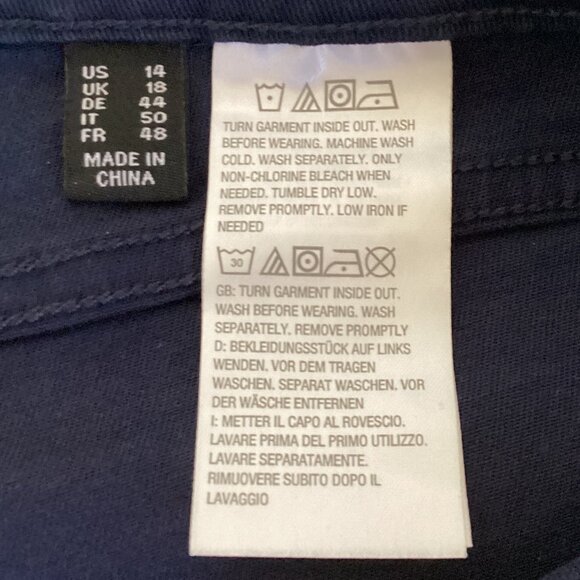 Utility Jeans Blue Susan Graver Regular Stretch Twill Ankle Length & Ankle Zip - Picture 6 of 9